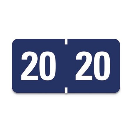 Smead Smead, YEARLY END TAB FILE FOLDER LABELS, 20, 0.75 X 1.5, DARK BLUE, 500/ROLL 68320